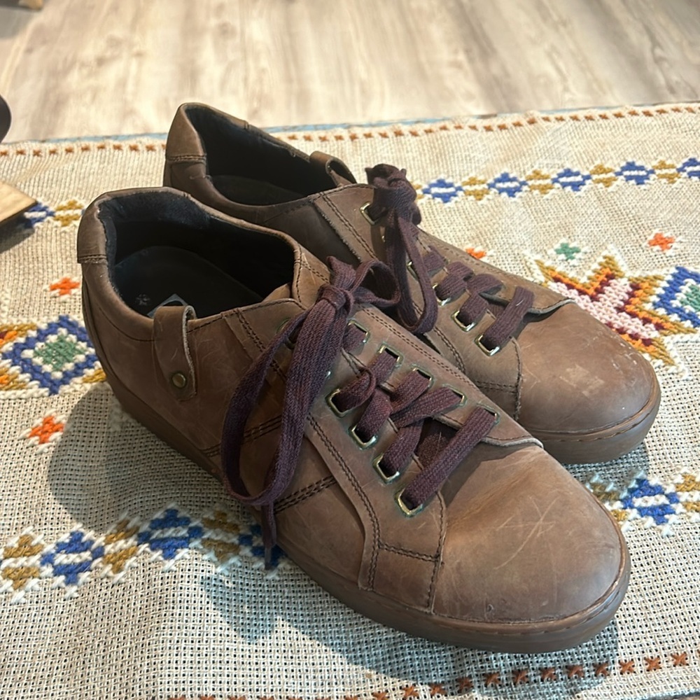 Gdefy Gravity Defyer Brown Leather Oxford Shoes Mens Sz 10.5